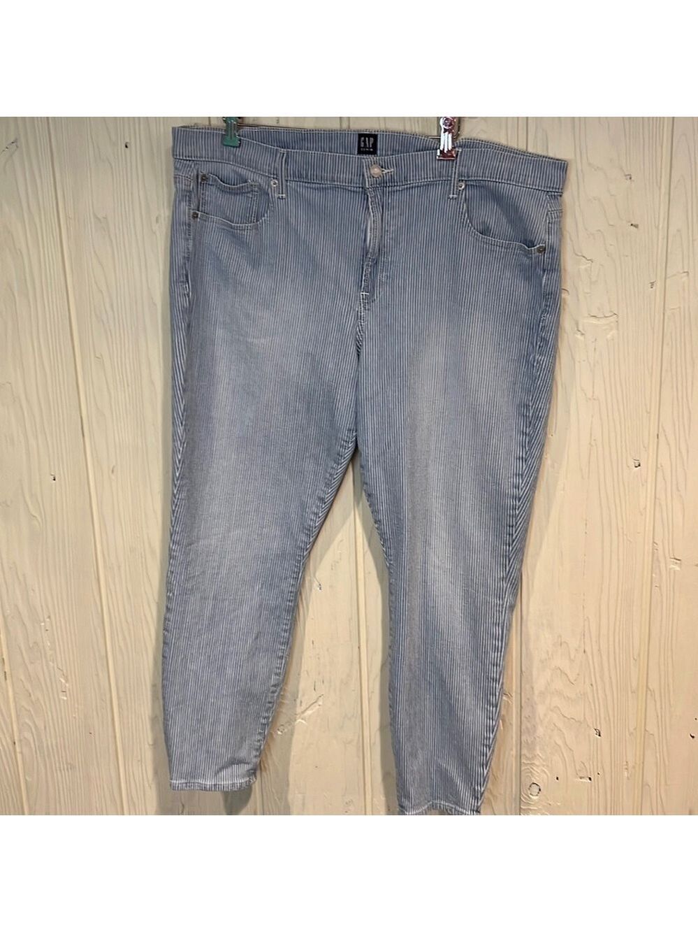 Gap True Skinny Ankle Striped Pants Size 35R